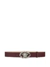 Versace Medusa-head Leather Belt In Burgundy