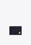 Versace Black Small Wallet With Medusa Biggie Logo In Leather Woman In Black