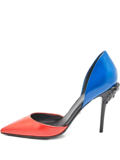 Pre-owned Versace Medusa-head Leather Pumps