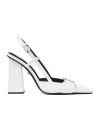 Versace Medusa Head Leather Pumps In White