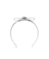 Versace Gianni Ribbon Metallic Headband In Gray