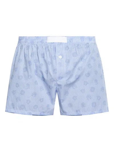 Versace Medusa Head-motif Boxers In Light Blue