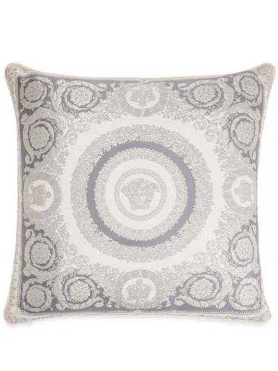 Versace Medusa Head-motif Cushion In Grey