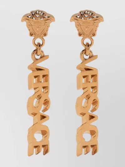 VERSACE MEDUSA HEAD MOTIF DROP EARRINGS PAIR