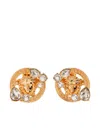 Versace Medusa Head-motif Embellished Earrings In Gold