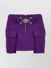 Versace Medusa &apos;95 Purple Cargo Mini Skirt In Purple
