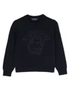 Versace Medusa Head-motif Jumper In Blue