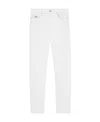 Versace Medusa Head-motif Mid-rise Straight-leg Jeans In White