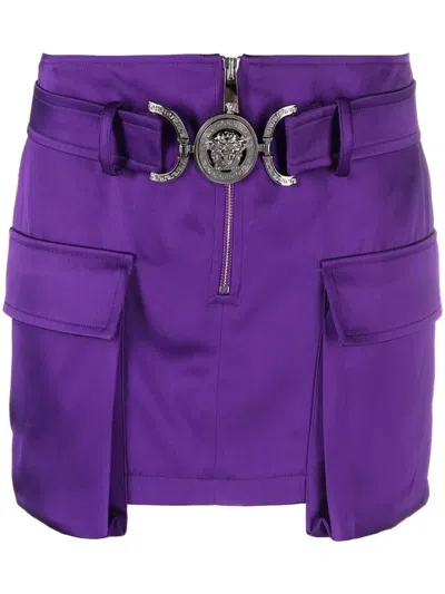 VERSACE MEDUSA HEAD-MOTIF MINISKIRT