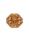 Versace Medusa Head Motif Ring In Gold