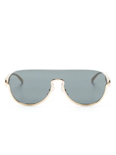 Versace Medusa Head Navigator-frame Sunglasses In Blue