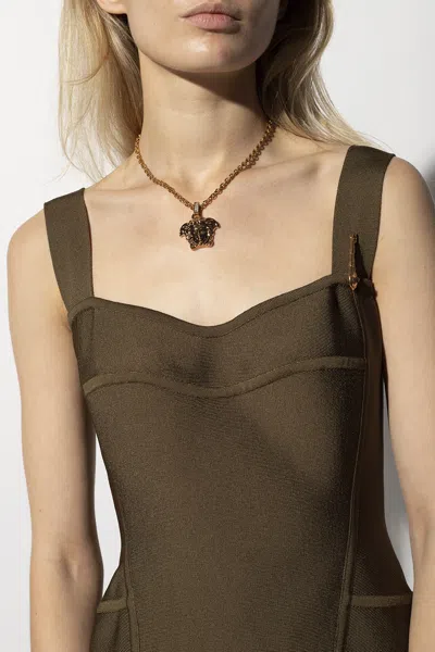 Versace Medusa Necklace In Gold