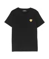 Versace Medusa Embroidery Short-sleeve T-shirt In Black