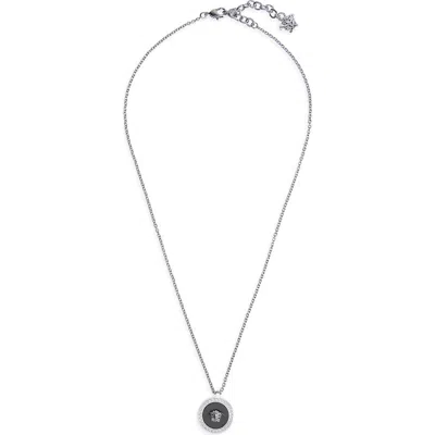 Versace Medusa Head Pendant Necklace In Metallic