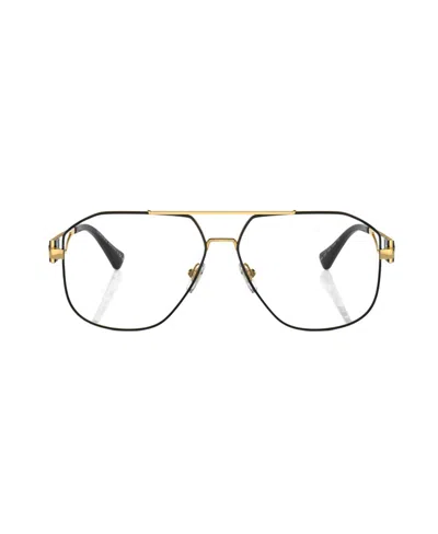 Versace Medusa Head Pilot-frame Glasses In Black