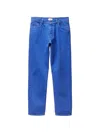 Versace Cotton Straight-leg Jeans With Medusa Accessory For Women In Blue