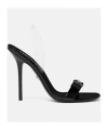 Versace Medusa Head Plaque Leather Sandals In Black