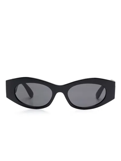 Versace Medusa Head-plaque Sunglasses In Black