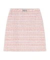 Versace Pink Ribbed Blend Skirt In Pink
