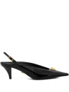 Versace Medusa-head Pointed-toe Mules In Black
