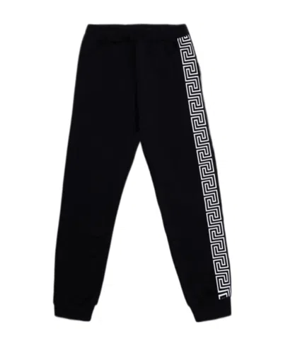 Versace Medusa Head-print Cotton Track Pants In Black