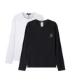 Versace Medusa Head-print Lounge T-shirts (pack Of Two) In Black
