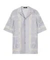 Versace Tailored Short-sleeved Shirt With La Coupe Des Dieux Print In White