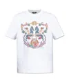 Versace Crew Neck Graphic Print Short Sleeves In White