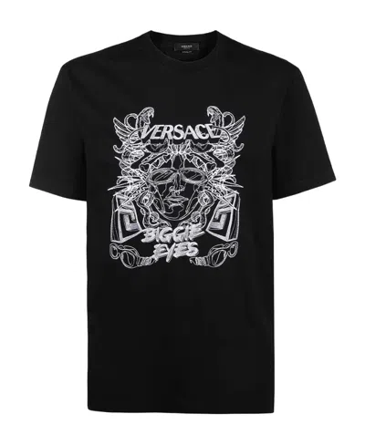 Versace Medusa Head-print T-shirt In Black