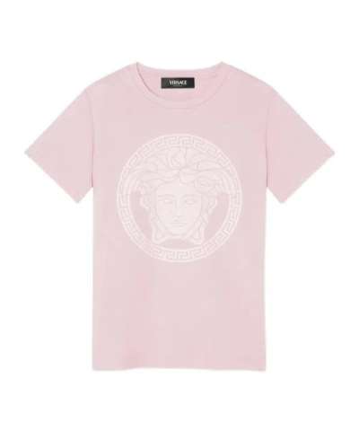 Versace Medusa Head-print T-shirt In Pink