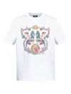 Versace Crew Neck Graphic Print Short Sleeves In White