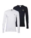 Versace Medusa Head-print Lounge T-shirts (pack Of Two) In White