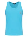Versace Medusa Head-print Tank Top In Blue