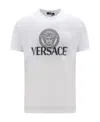 Versace Jersey Cotton T-shirt With Iconic Print In White