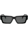 Versace Womens Black Ve4459 Rectangular-frame Acetate Sunglasses In Black