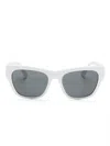 Versace Medusa Head Rectangle-frame Sunglasses In Black