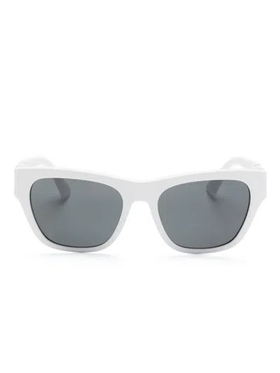 Versace Medusa Head Rectangle-frame Sunglasses In Black