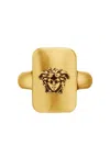Versace Medusa-head Rectangular Ring In Gold