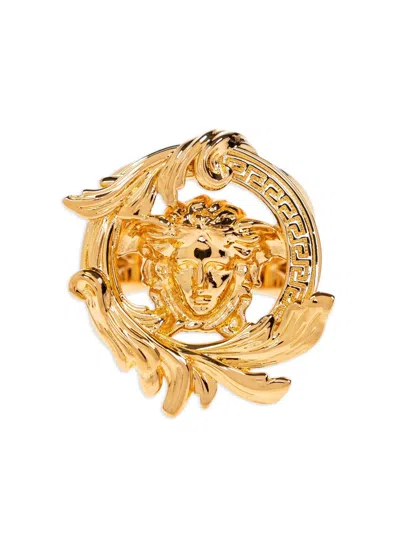 Versace Medusa Head Ring In Gold