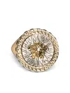 Versace Medusa Embellished Ring In Gold