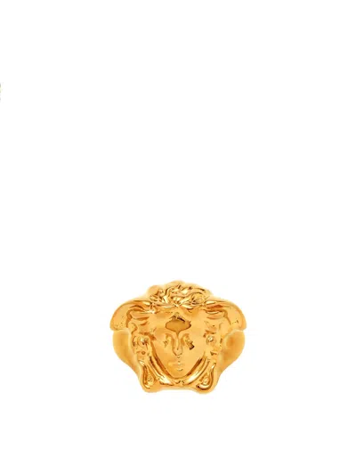 Versace Medusa-head Ring In Gold