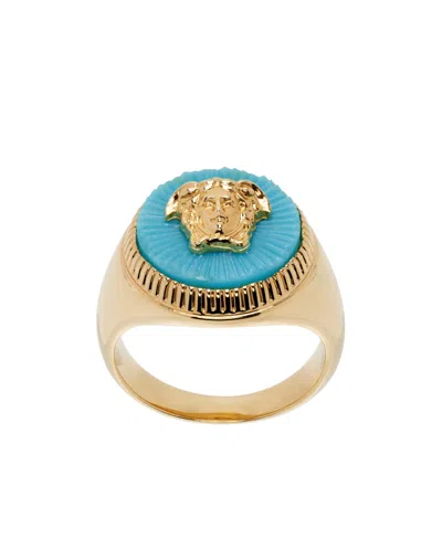 Versace Medusa Head Ring In Yellow