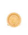 Versace Medusa Head Ring In Yellow