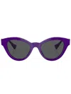 Versace Medusa Head Round-frame Sunglasses In Purple