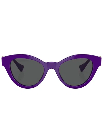 Versace Medusa Head Round-frame Sunglasses In Purple