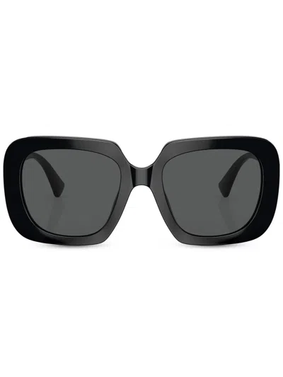 Versace Medusa Head Round-frame Sunglasses In Schwarz