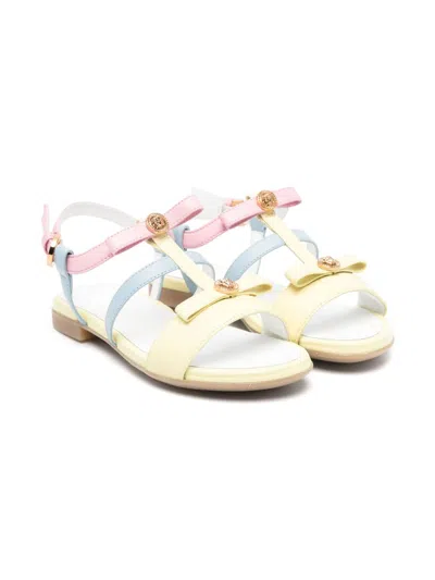 Versace Kids' Medusa Head Sandals In Yellow