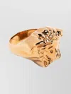 Versace Medusa Head Sculpted Round Cut Statement Ring