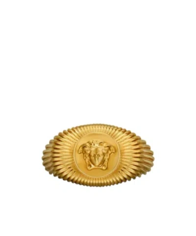 Versace Medusa Head Signet Ring In Gold