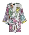Versace Medusa Head Silk Robe In Multicolor